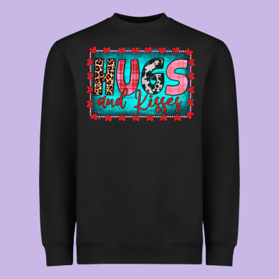 Hugs And Kisses Heavyweight Sweatshirt Designed By Jahusdesignshop