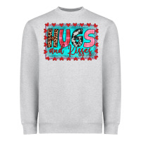 Heather Grey hugs and kisses Heavyweight Sweatshirt - JahusDesignShop