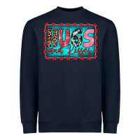 Navy hugs and kisses Heavyweight Sweatshirt - JahusDesignShop