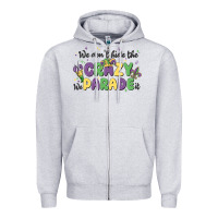 Heather Grey we don't hide the crazy we parade it Zipper Hoodie - MaliasSmallBusiness