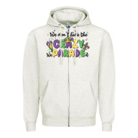 Oatmeal Heather we don't hide the crazy we parade it Zipper Hoodie - MaliasSmallBusiness