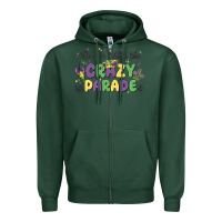 Sports Green we don't hide the crazy we parade it Zipper Hoodie - MaliasSmallBusiness