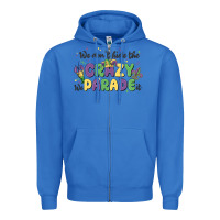 True Royal we don't hide the crazy we parade it Zipper Hoodie - MaliasSmallBusiness