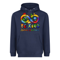 Navy be kind autism awareness infinity symbol Heavyweight Hoodie - LillyAllenDesigns