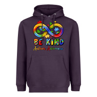Plum be kind autism awareness infinity symbol Heavyweight Hoodie - LillyAllenDesigns