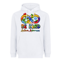 White be kind autism awareness infinity symbol Heavyweight Hoodie - LillyAllenDesigns