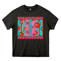 Asphalt teacher with  flower glitter and serape leopard Heavy Core Tee - Artiststas