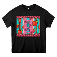Black teacher with  flower glitter and serape leopard Heavy Core Tee - Artiststas