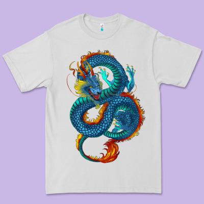 Premium Tee Blue dragon