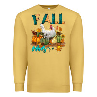 Antique Gold Fall Vibes Chicken Premium Sweatshirt - LillyAllenDesigns