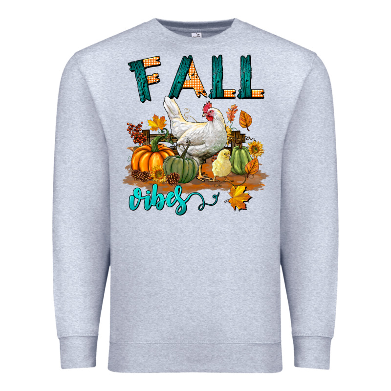 Fall Vibes Chicken Premium Sweatshirt by LillyAllenDesigns | Teevron