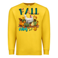 Lemon Fall Vibes Chicken Premium Sweatshirt - LillyAllenDesigns