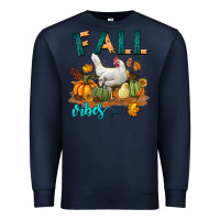 Navy Fall Vibes Chicken Premium Sweatshirt - LillyAllenDesigns