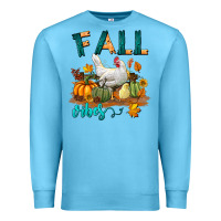 Ocean Blue Fall Vibes Chicken Premium Sweatshirt - LillyAllenDesigns