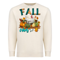 Sandshell Fall Vibes Chicken Premium Sweatshirt - LillyAllenDesigns