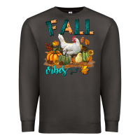 Smoke Fall Vibes Chicken Premium Sweatshirt - LillyAllenDesigns