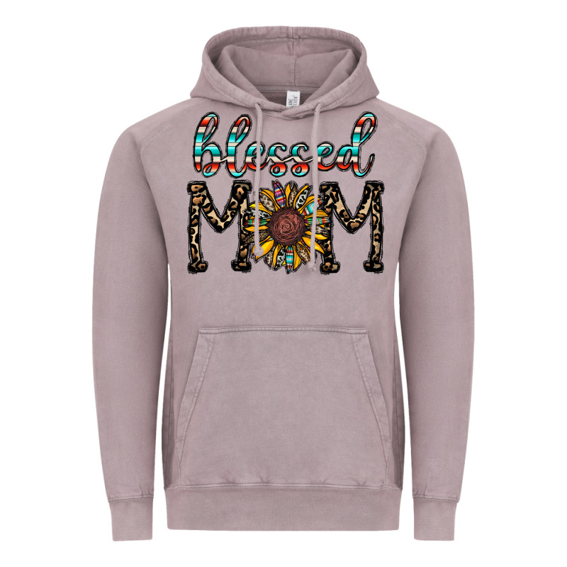 Blessed Mom Vintage Hoodie by CowhideDigitalArt | Teevron