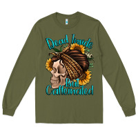 Army Green dead inside but caffeinated Long Sleeve Tee - Jasminsmagicworld