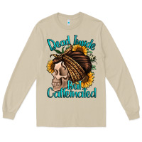 Mushroom dead inside but caffeinated Long Sleeve Tee - Jasminsmagicworld