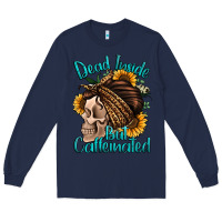 Navy dead inside but caffeinated Long Sleeve Tee - Jasminsmagicworld