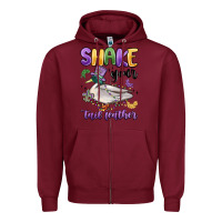 Burgundy shake your tail feather mardi gras Zipper Hoodie - MaliasSmallBusiness