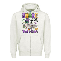 Shake Your Tail Feather Mardi Gras Zipper Hoodie | Teevron