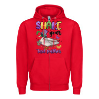 Red shake your tail feather mardi gras Zipper Hoodie - MaliasSmallBusiness