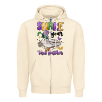 Sandshell shake your tail feather mardi gras Zipper Hoodie - MaliasSmallBusiness