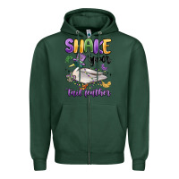 Sports Green shake your tail feather mardi gras Zipper Hoodie - MaliasSmallBusiness