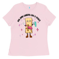 Bubblegum Pink out here looking like a snack Ladies Tee - MaliasSmallBusiness