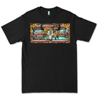 Black Boho bull skull and serape Premium Tee - RanaPortraitStore