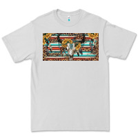 Dove Grey Boho bull skull and serape Premium Tee - RanaPortraitStore