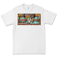 White Boho bull skull and serape Premium Tee - RanaPortraitStore