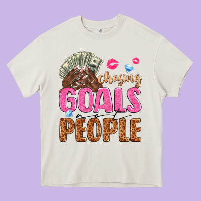 Chasing Goals Not People Heavy Core Tee Designed By Texasbilliewilder