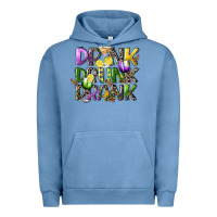 Pigment Pebble Blue drink drunk drank Urban Hoodie - CowGirlArtShop