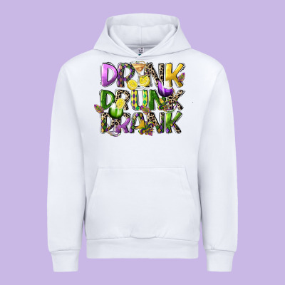 Drink Drunk Drank Urban Hoodie Designed By Cowgirlartshop