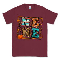 Burgundy Fall Autumn Leopard Nene Classic Tee - LillyAllenDesigns