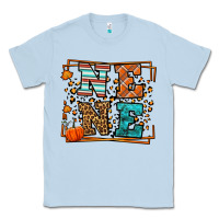 Dusty Blue Fall Autumn Leopard Nene Classic Tee - LillyAllenDesigns