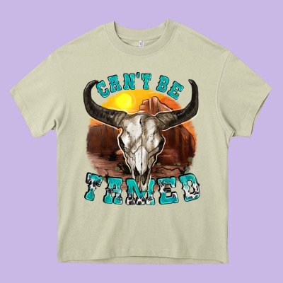 Cant Be Tamed Heavy Core Tee Designed By Texasbilliewilder