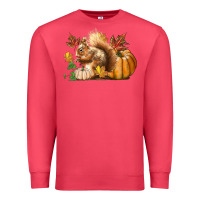 Cardinal Fall Squirrel Premium Sweatshirt - LillyAllenDesigns