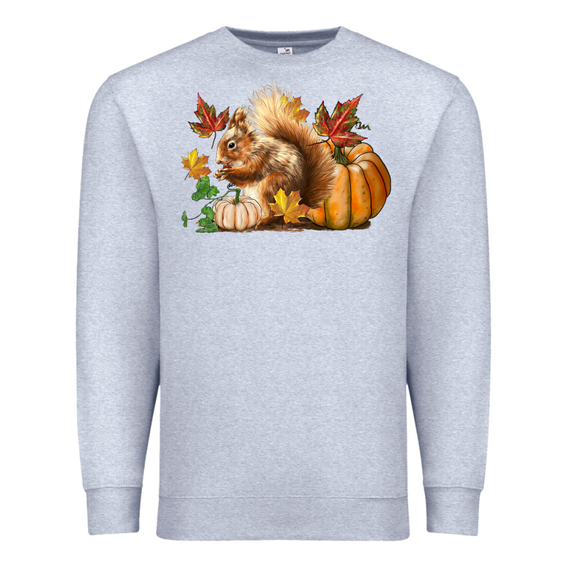 Fall Squirrel Premium Sweatshirt by LillyAllenDesigns | Teevron
