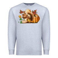 Heather Grey Fall Squirrel Premium Sweatshirt - LillyAllenDesigns