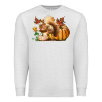 Oatmeal Heather Fall Squirrel Premium Sweatshirt - LillyAllenDesigns