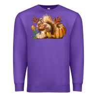 Purple Fall Squirrel Premium Sweatshirt - LillyAllenDesigns