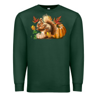 Sports Green Fall Squirrel Premium Sweatshirt - LillyAllenDesigns