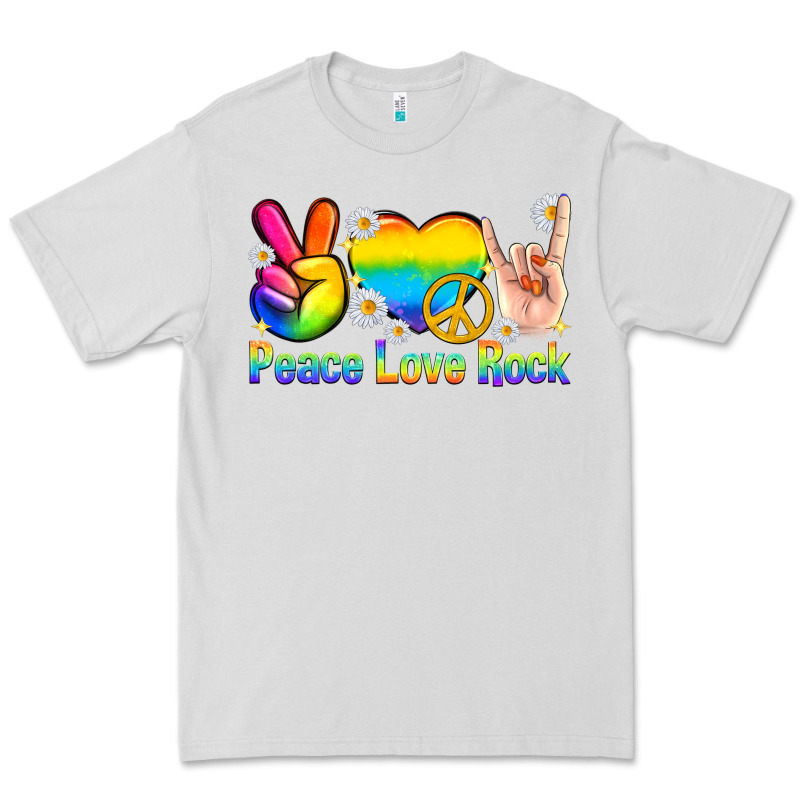 Peace Love Rock Pride Premium Tee by texasbilliewilder | Teevron