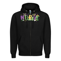 Black nurse mardi gras Zipper Hoodie - MaliasSmallBusiness