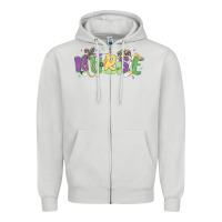 Dove Grey nurse mardi gras Zipper Hoodie - MaliasSmallBusiness
