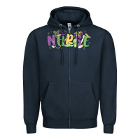 Navy nurse mardi gras Zipper Hoodie - MaliasSmallBusiness