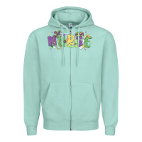 Seafoam nurse mardi gras Zipper Hoodie - MaliasSmallBusiness